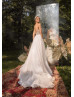 Beaded Light Pink Pleated Organza Awesome Wedding Dress